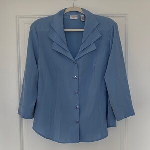 Covington Light Blue Button-Up Blouse